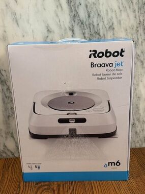 iRobot White Braava Jet M6 (6110) Ultimate Robot Mop- Wi-Fi Connected NWT